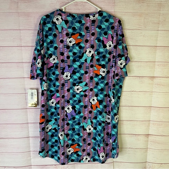 LulaRoe Ima NWT Mickey Mouse Tunic Short Sleeve Top Size Small - Picture 6 of 6